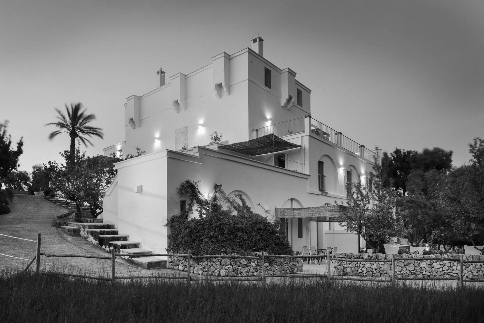 Masseria Alchimia — a whitewashed courtyard in Puglia